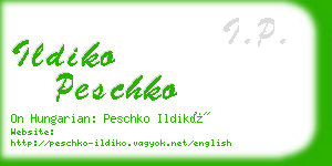 ildiko peschko business card